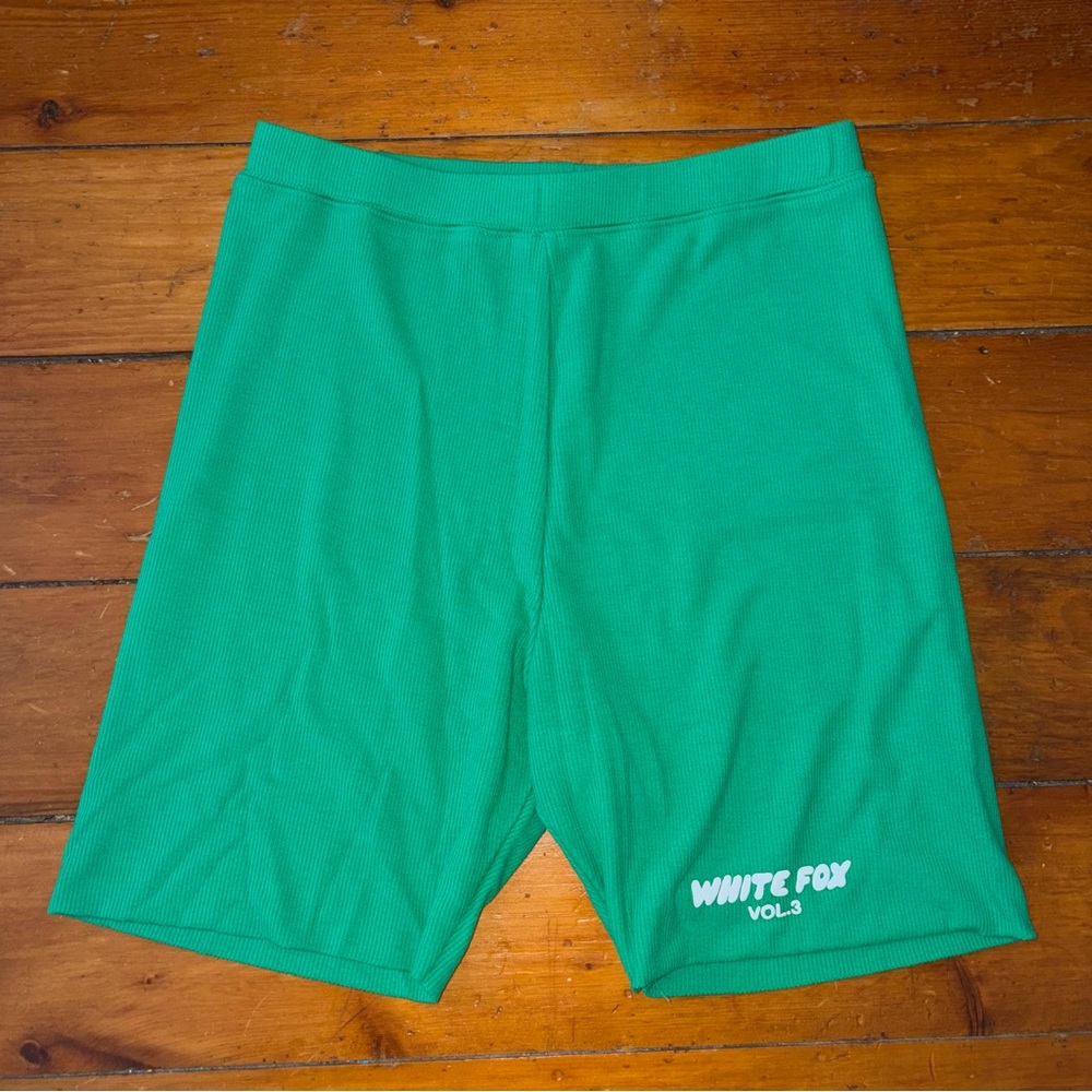 White Fox Boutique Green Bike Shorts